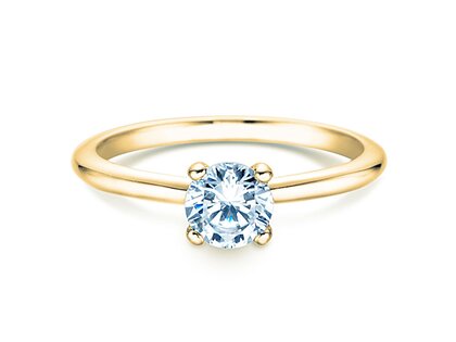 Anillo de compromiso Classic 4 en 18K oro amarillo con diamante 0,60ct H/SI