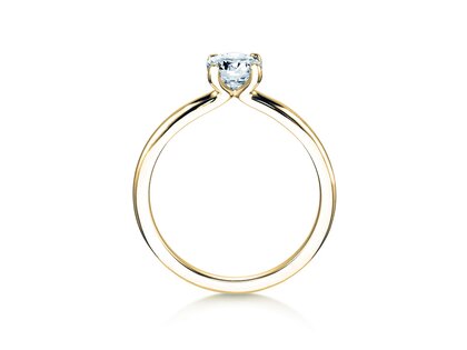Anillo de compromiso Classic 4 en 18K oro amarillo con diamante 0,60ct H/SI