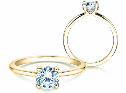 Anillo de compromiso Classic 4 en 9K oro amarillo