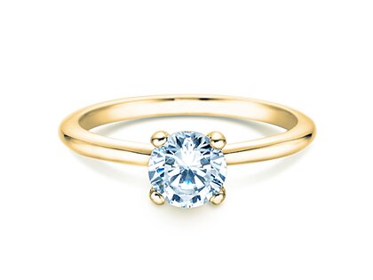 Anillo de compromiso Classic 4 en 9K oro amarillo con diamante 3,00ct D/IF