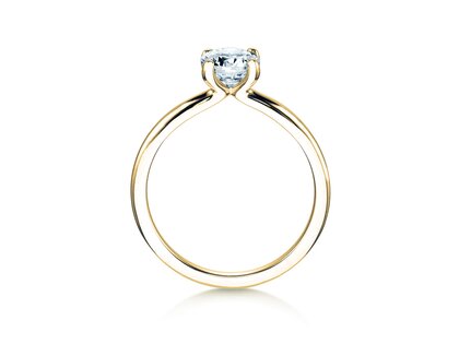 Anillo de compromiso Classic 4 en 9K oro amarillo con diamante 3,00ct D/IF