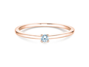 Anillo de compromiso Classic 4 en 14K oro rosa con diamante 0,05ct G/VS