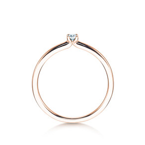 Anillo de compromiso Classic 4 en 14K oro rosa con diamante 0,05ct G/VS