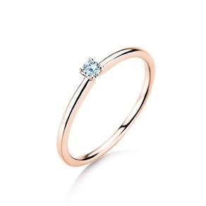 Anillo de compromiso Classic 4 en 14K oro rosa con diamante 0,05ct G/VS