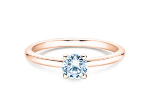 Anillo de compromiso Classic 4 en 18K oro rosa con diamante 0,40ct H/SI