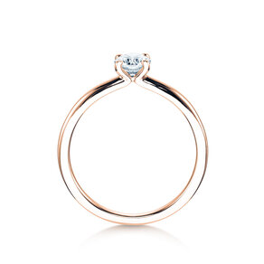Anillo de compromiso Classic 4 en 18K oro rosa con diamante 0,40ct H/SI