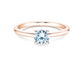 Anillo de compromiso Classic 4 en 18K oro rosa con diamante 0,50ct H/SI