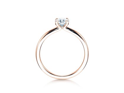Anillo de compromiso Classic 4 en 18K oro rosa con diamante 0,50ct H/SI