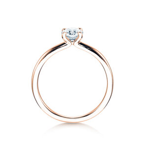 Anillo de compromiso Classic 4 en 18K oro rosa con diamante 0,50ct H/SI
