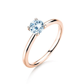 Anillo de compromiso Classic 4 en 18K oro rosa con diamante 0,50ct H/SI