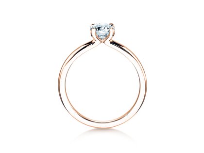 Anillo de compromiso Classic 4 en 18K oro rosa con diamante 0,60ct H/SI