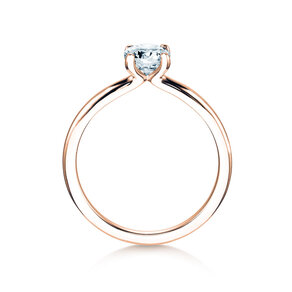 Anillo de compromiso Classic 4 en 18K oro rosa con diamante 0,60ct H/SI