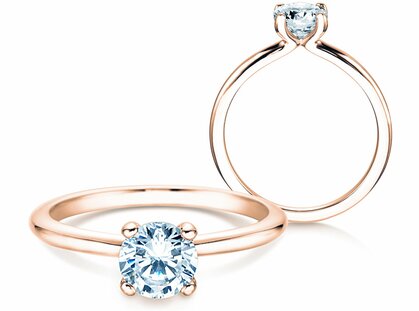 Anillo de compromiso Classic 4 en 9K oro rosa