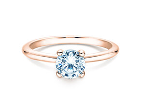 Anillo de compromiso Classic 4 en 9K oro rosa con diamante 1,00ct H/SI