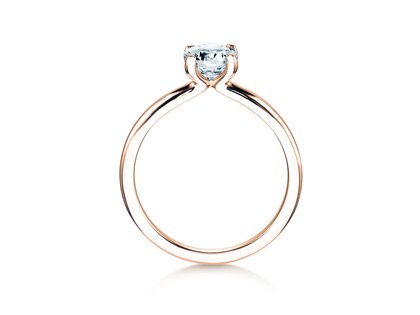 Anillo de compromiso Classic 4 en 9K oro rosa con diamante 1,00ct H/SI