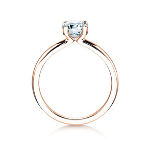 Anillo de compromiso Classic 4 en 9K oro rosa con diamante 1,00ct H/SI