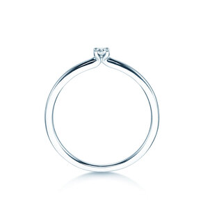 Anillo de compromiso Classic 4 en 14K oro blanco con diamante 0,05ct H/SI