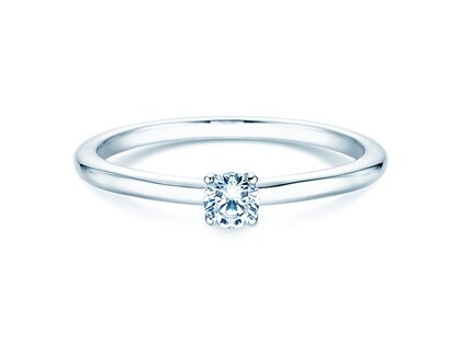 Anillo de compromiso Classic 4 en plata 925/- con diamante 0,15ct H/SI
