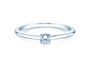 Anillo de compromiso Classic 4 en plata 925/- con diamante 0,15ct H/SI