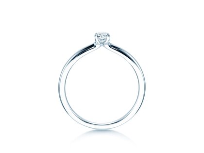 Anillo de compromiso Classic 4 en plata 925/- con diamante 0,15ct H/SI