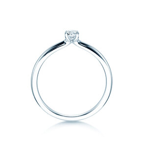 Anillo de compromiso Classic 4 en plata 925/- con diamante 0,15ct H/SI