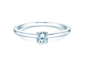 Anillo de compromiso Classic 4 en 9K oro blanco con diamante 0,20ct H/SI