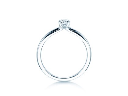 Anillo de compromiso Classic 4 en 9K oro blanco con diamante 0,20ct H/SI