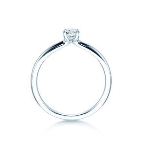 Anillo de compromiso Classic 4 en 9K oro blanco con diamante 0,20ct H/SI