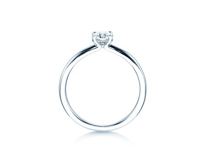 Anillo de compromiso Classic 4 en 14K oro blanco con diamante 0,40ct H/SI