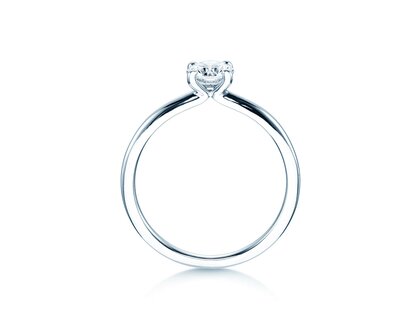 Anillo de compromiso Classic 4 en 14K oro blanco con diamante 0,50ct H/SI