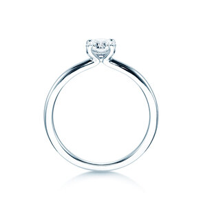 Anillo de compromiso Classic 4 en 14K oro blanco con diamante 0,50ct H/SI