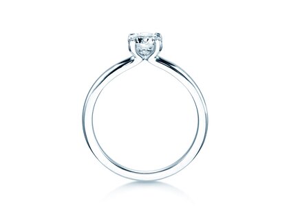 Anillo de compromiso Classic 4 en 9K oro blanco con diamante 0,60ct H/SI