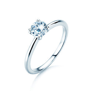 Anillo de compromiso Classic 4 en 9K oro blanco con diamante 0,60ct H/SI