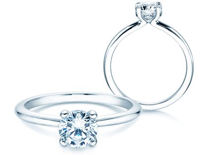 Anillo de compromiso Classic 4 en 18K oro blanco con diamante 2,00ct G/SI