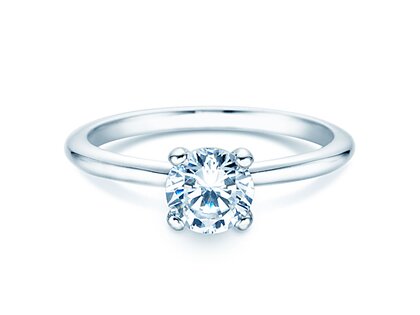 Anillo de compromiso Classic 4 en 18K oro blanco con diamante 2,00ct G/SI