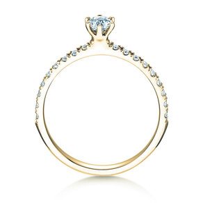 Anillo de compromiso Classic Pavé en 18K oro amarillo con diamantes 0,40ct G/SI
