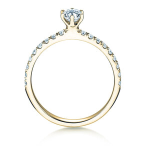 Anillo de compromiso Classic Pavé en 18K oro amarillo con diamantes 0,60ct G/SI