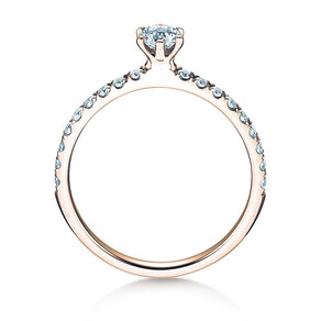 Anillo de compromiso Classic Pavé en 9K oro rosa con diamantes 0,50ct G/SI