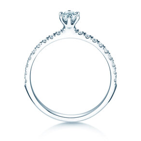 Anillo de compromiso Classic Pavé en platino 950/- con diamantes 0,40ct G/SI