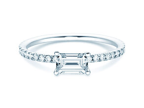 Anillo de compromiso Emerald-Cut