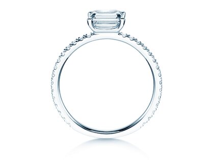 Anillo de compromiso Emerald-Cut