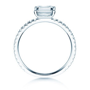 Anillo de compromiso Emerald-Cut