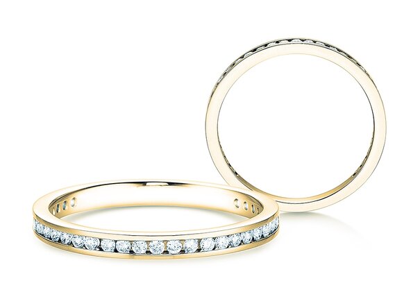 Anillo de compromiso Endless Love en 14K oro amarillo con diamantes 0,33ct G/SI