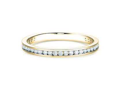 Anillo de compromiso Endless Love en 14K oro amarillo con diamantes 0,33ct G/SI