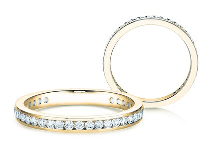 Anillo de compromiso Endless Love en 18K oro amarillo con diamantes 0,50ct G/SI