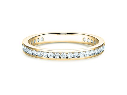 Anillo de compromiso Endless Love en 9K oro amarillo con diamantes 0,50ct G/SI