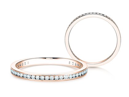 Anillo de compromiso Endless Love en 18K oro rosa con diamantes 0,20ct G/SI