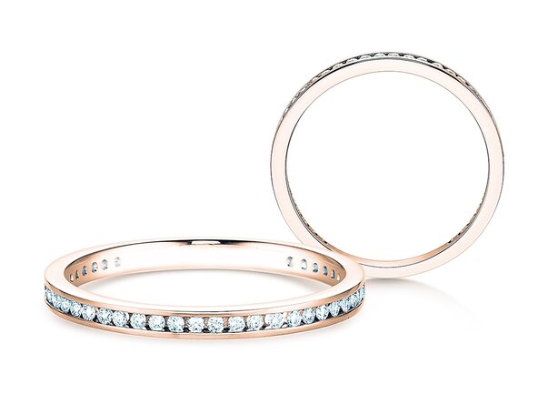 Anillo de compromiso Endless Love en 18K oro rosa con diamantes 0,20ct G/SI