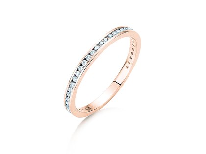 Anillo de compromiso Endless Love en 18K oro rosa con diamantes 0,20ct G/SI