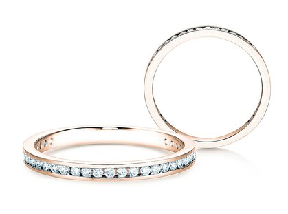 Anillo de compromiso Endless Love en 18K oro rosa con diamantes 0,33ct